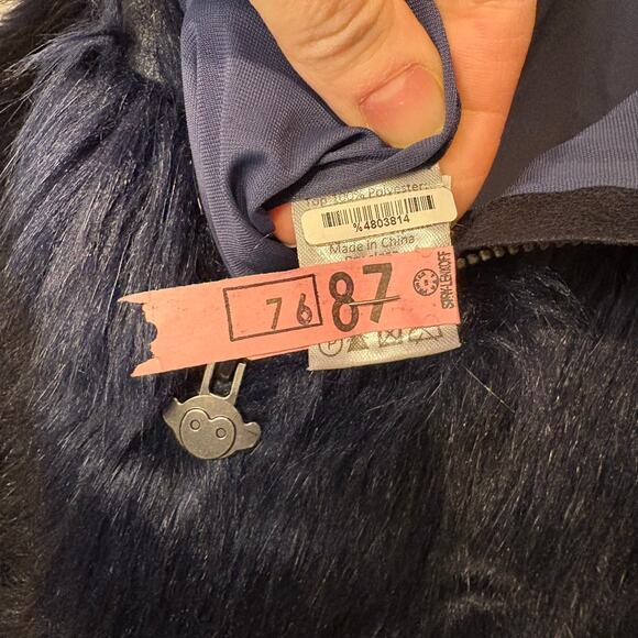 Appaman‎ Eve Faux Leather Faux Fur Girls Party Dress Navy Blue Size 14 - Picture 3 of 7